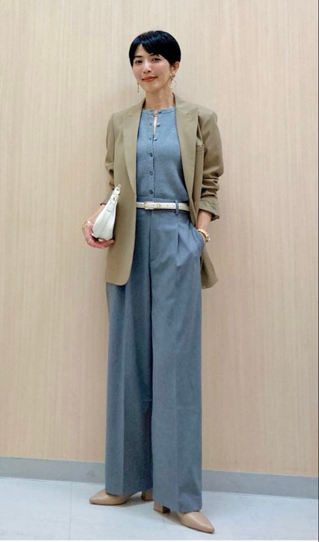 【新品】UNIQLO C テーラードジャケット&イージーワイドパンツセットアップ