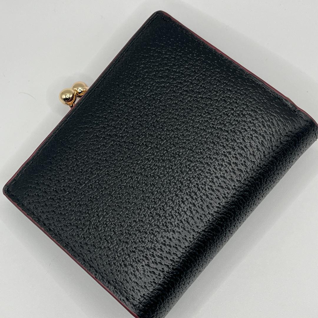 未使用 Vivienne Westwood 新品 がま口 黒 シンプル 折財布