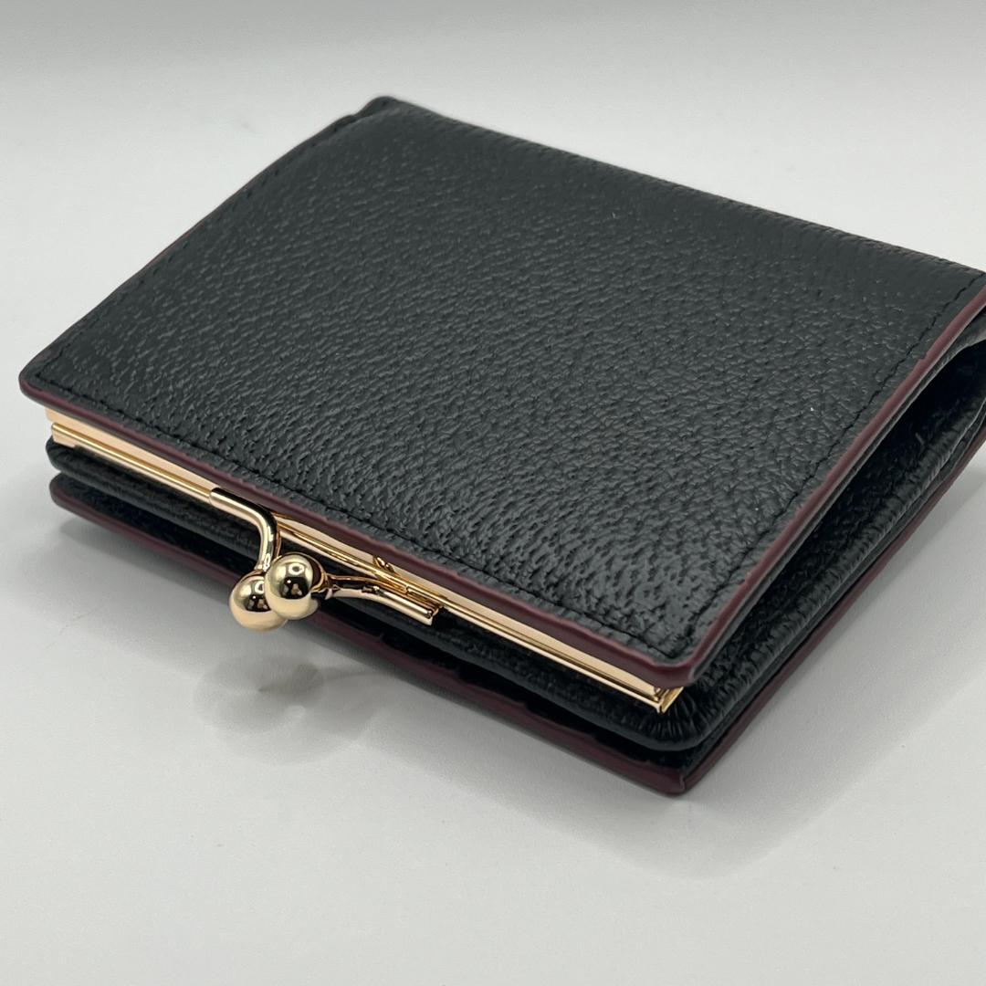 未使用 Vivienne Westwood 新品 がま口 黒 シンプル 折財布