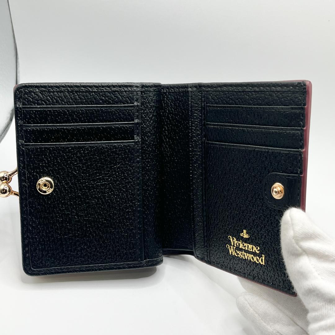未使用 Vivienne Westwood 新品 がま口 黒 シンプル 折財布