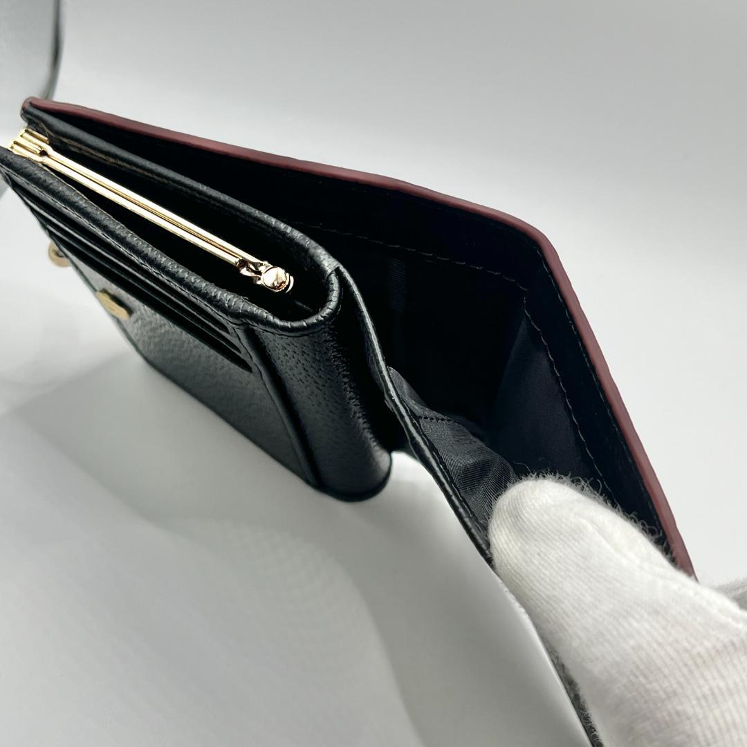 未使用 Vivienne Westwood 新品 がま口 黒 シンプル 折財布