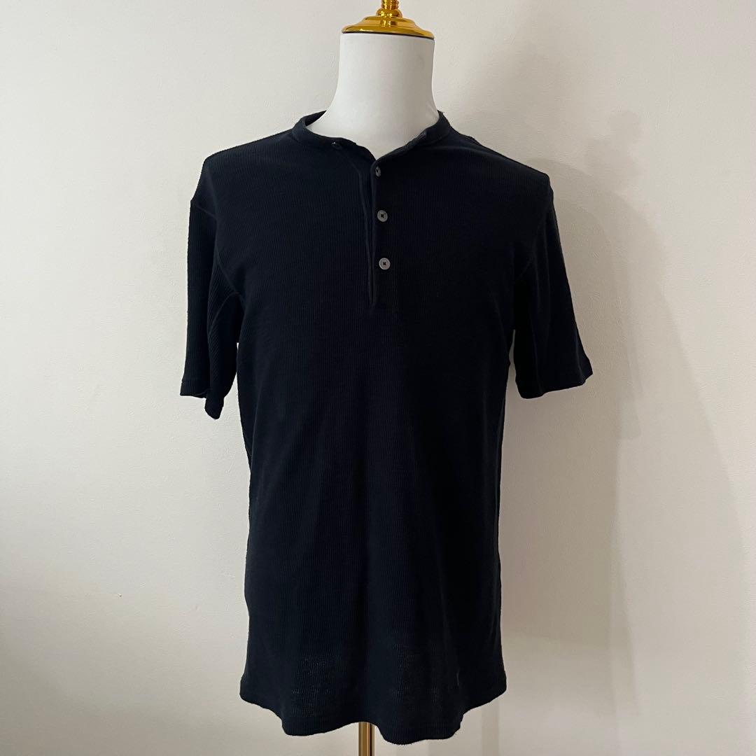 LOUIS VUITTON ニット Tシャツ ワンポイントロゴ ネイビー