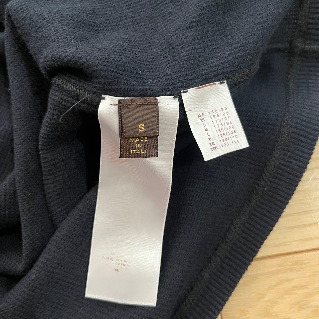 LOUIS VUITTON ニット Tシャツ ワンポイントロゴ ネイビー