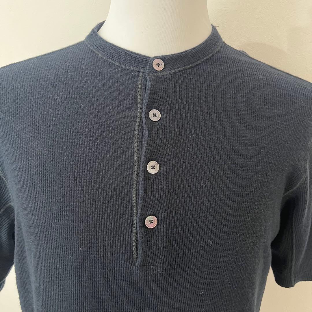 LOUIS VUITTON ニット Tシャツ ワンポイントロゴ ネイビー