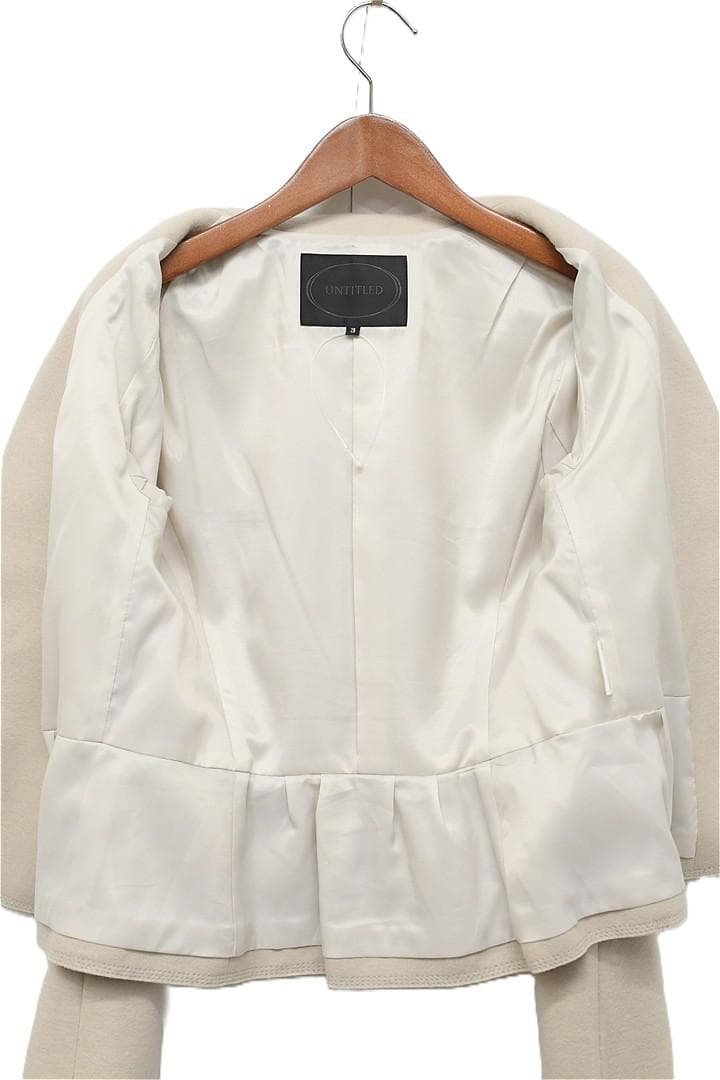 H542/美品 UNTITLED ジャケット ギャザー 表起毛 アンゴラ混 3