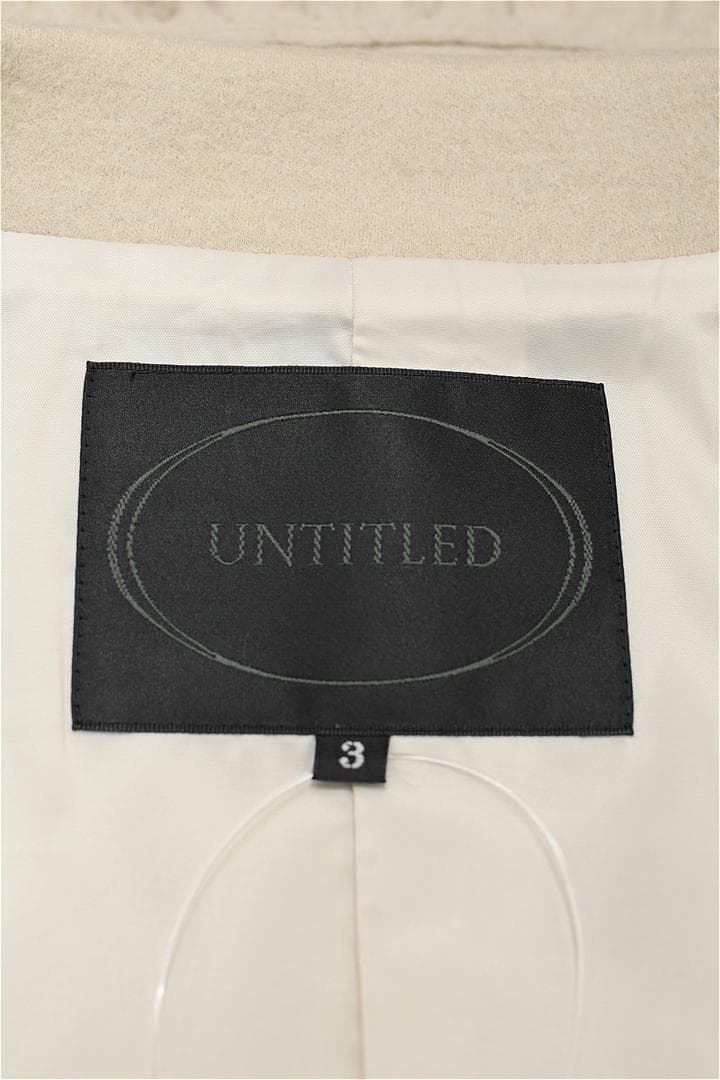 H542/美品 UNTITLED ジャケット ギャザー 表起毛 アンゴラ混 3