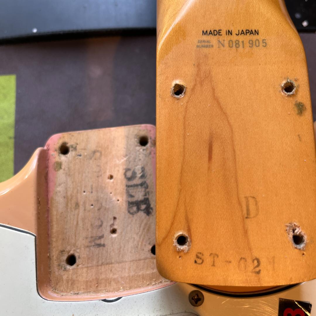 Fender Japan ST62M Shell Pink 1993-1994年