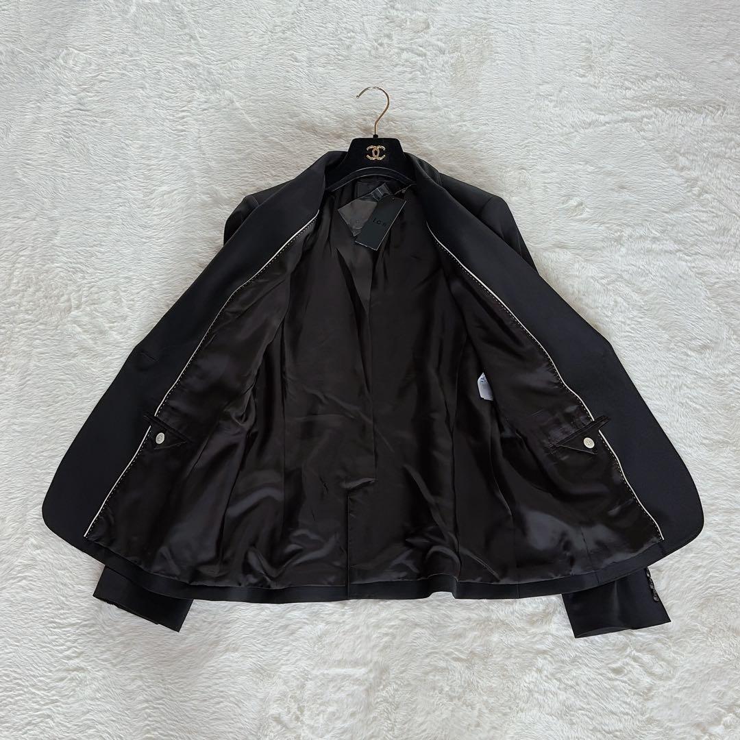 新品タグ付き✨希少大きなサイズ42XL【iCB】テーラードジャケット 黒 ウール