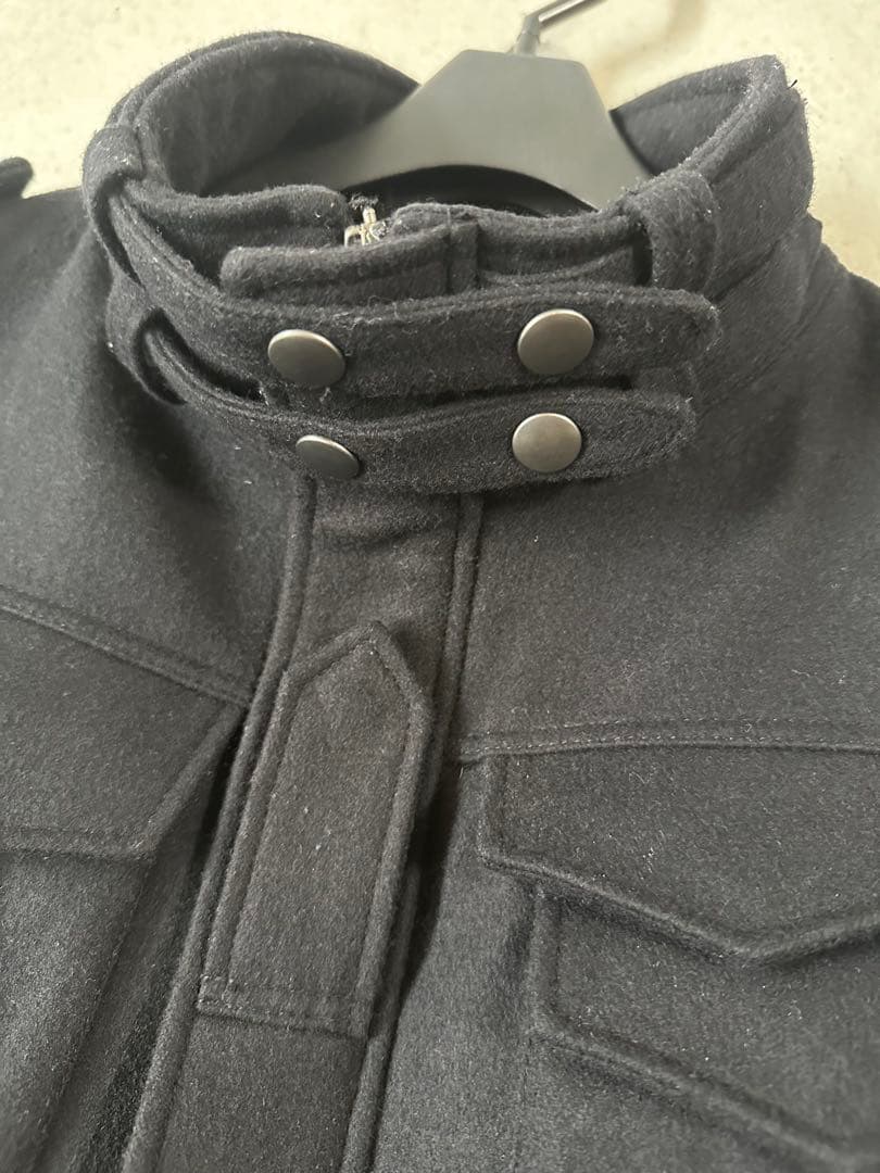 【市川隼基 着用】PPFM Wool Military Jacket ブラック