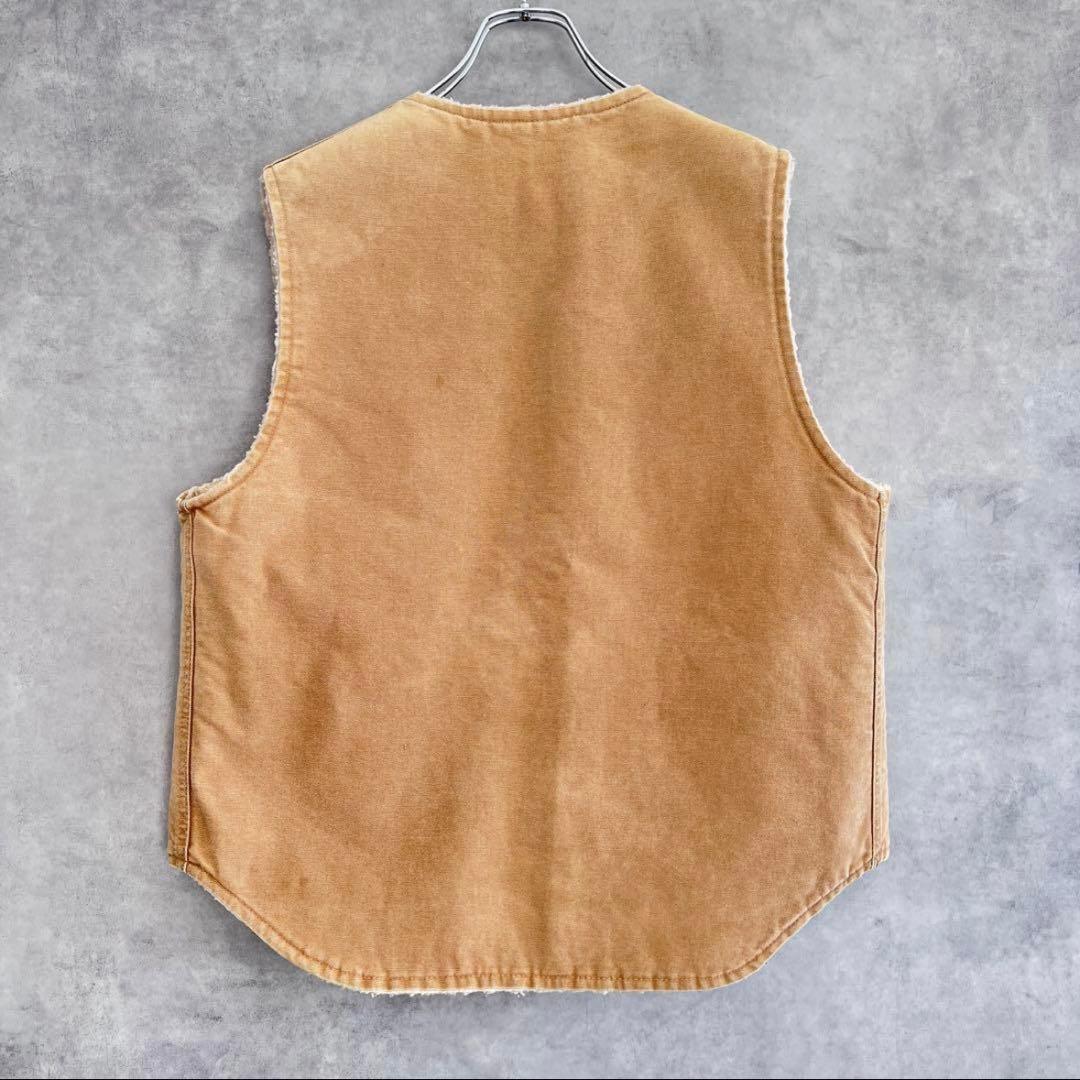 80s〜90s USA製 CARHARTT カーハート 裏ボアダックベストL
