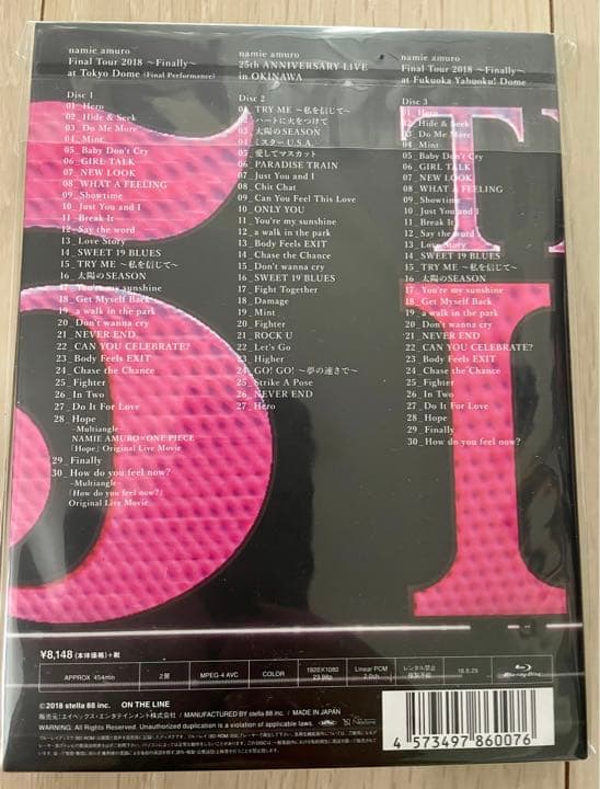 安室奈美恵　Finally 福岡ヤフオクBlu-ray3枚組　初回生産限定盤