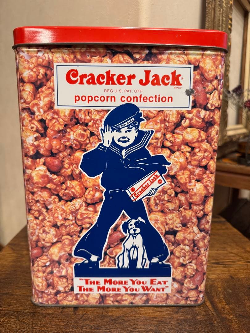 アンティーク缶　ヴィンテージ缶　大サイズ② Cracker Jack