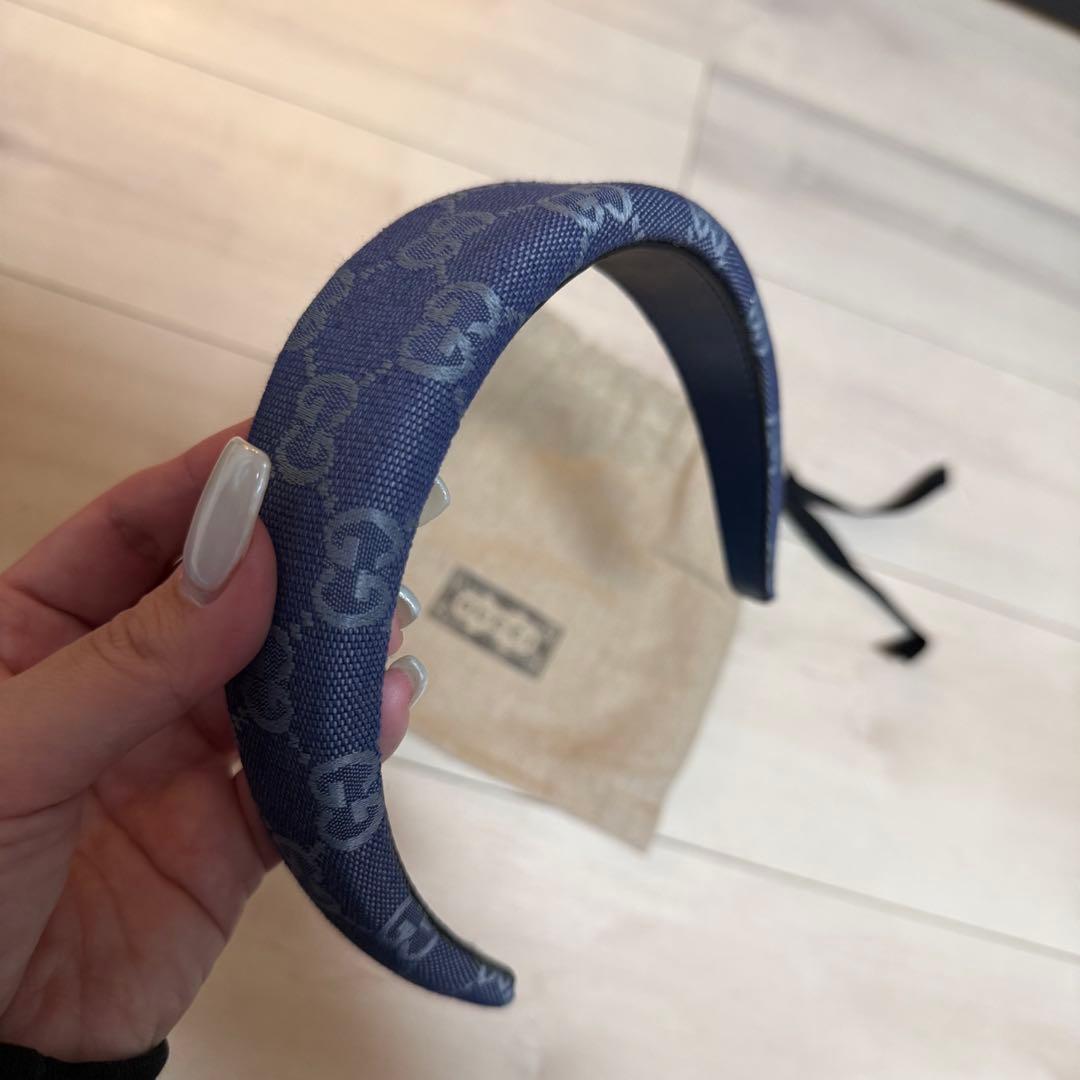 GUCCI GGキャンバス ヘアアクセサリー カチューシャ