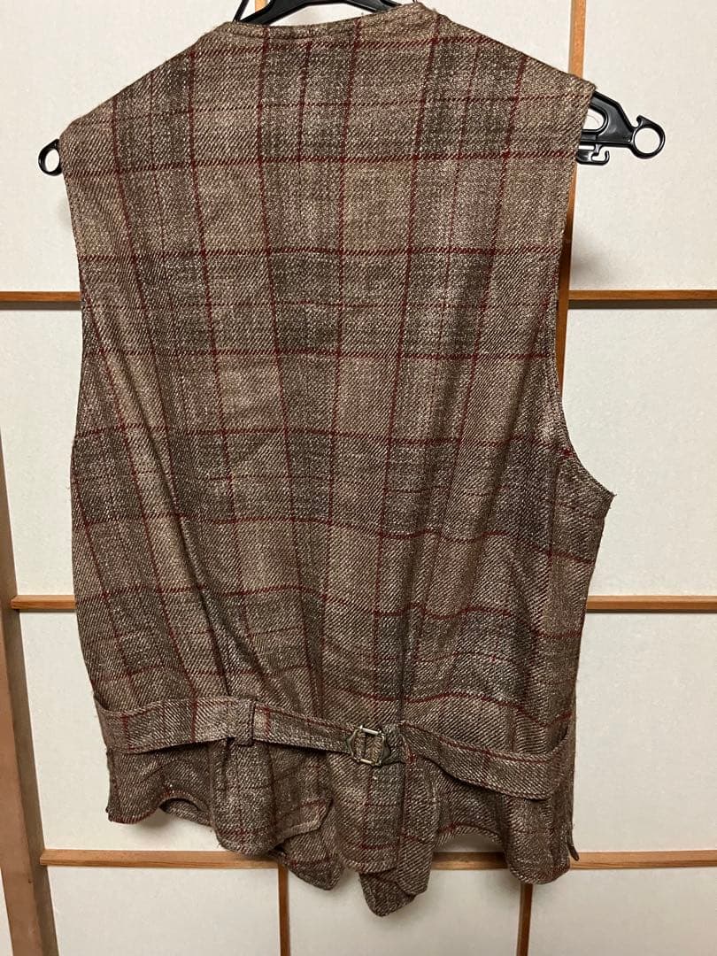LARDINI チェック柄 ベスト　ジレ