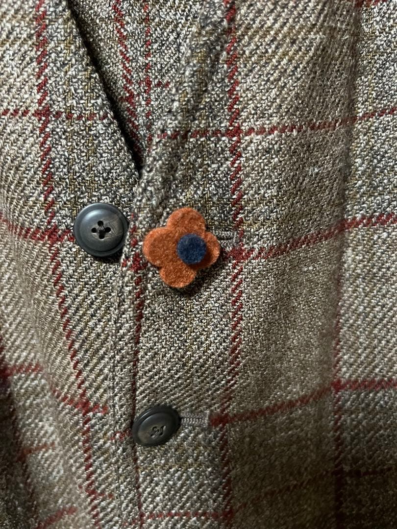LARDINI チェック柄 ベスト　ジレ