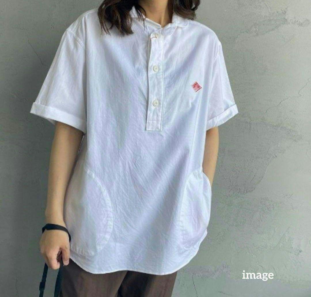 DANTON　良品　丸襟　プルオーバー　ホワイト　36　半袖　人気