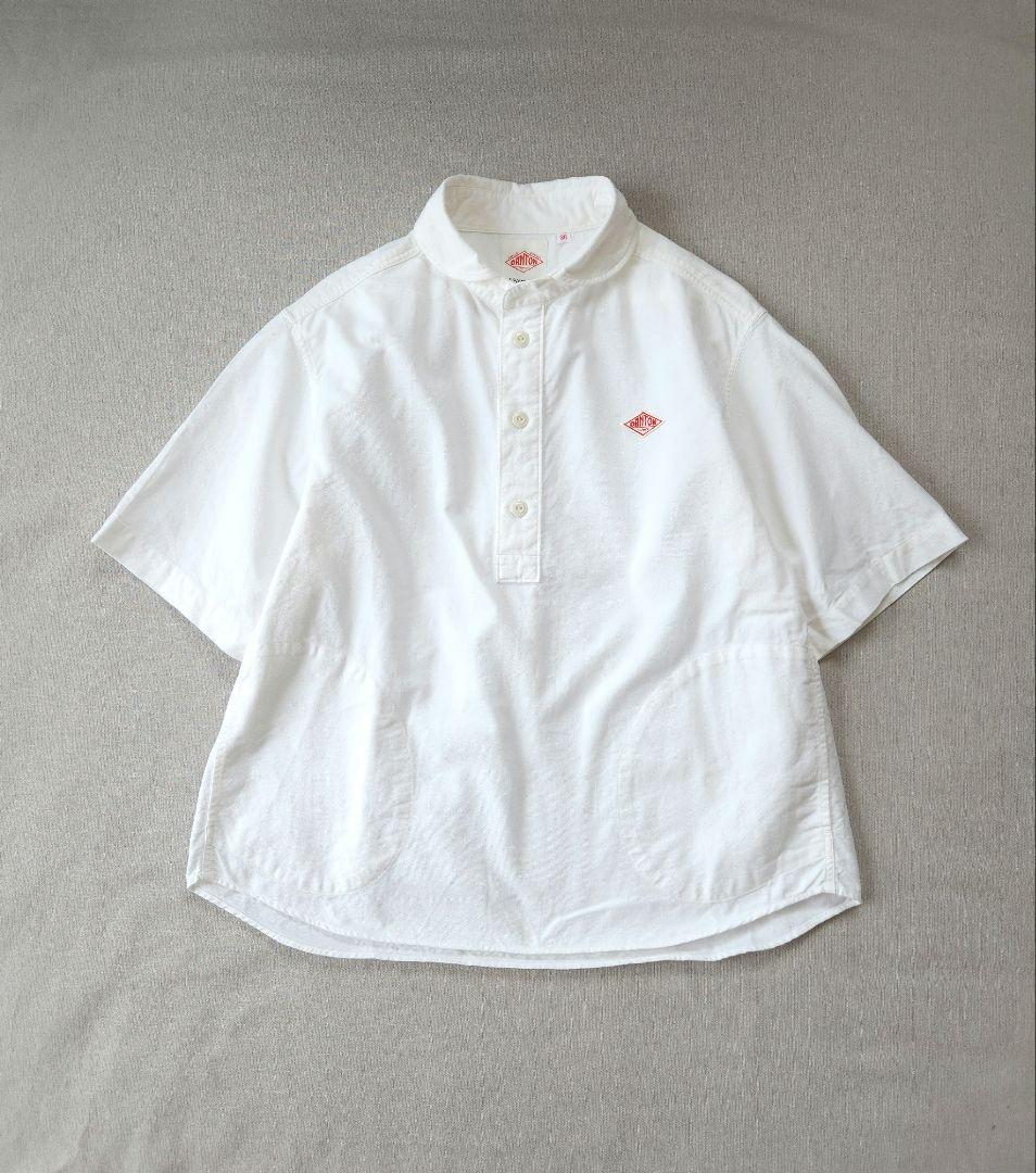 DANTON　良品　丸襟　プルオーバー　ホワイト　36　半袖　人気