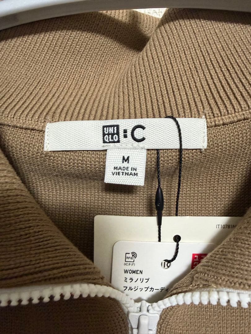 UNIQLO : C ミラノリブフルジップカーディガン BEIGE M