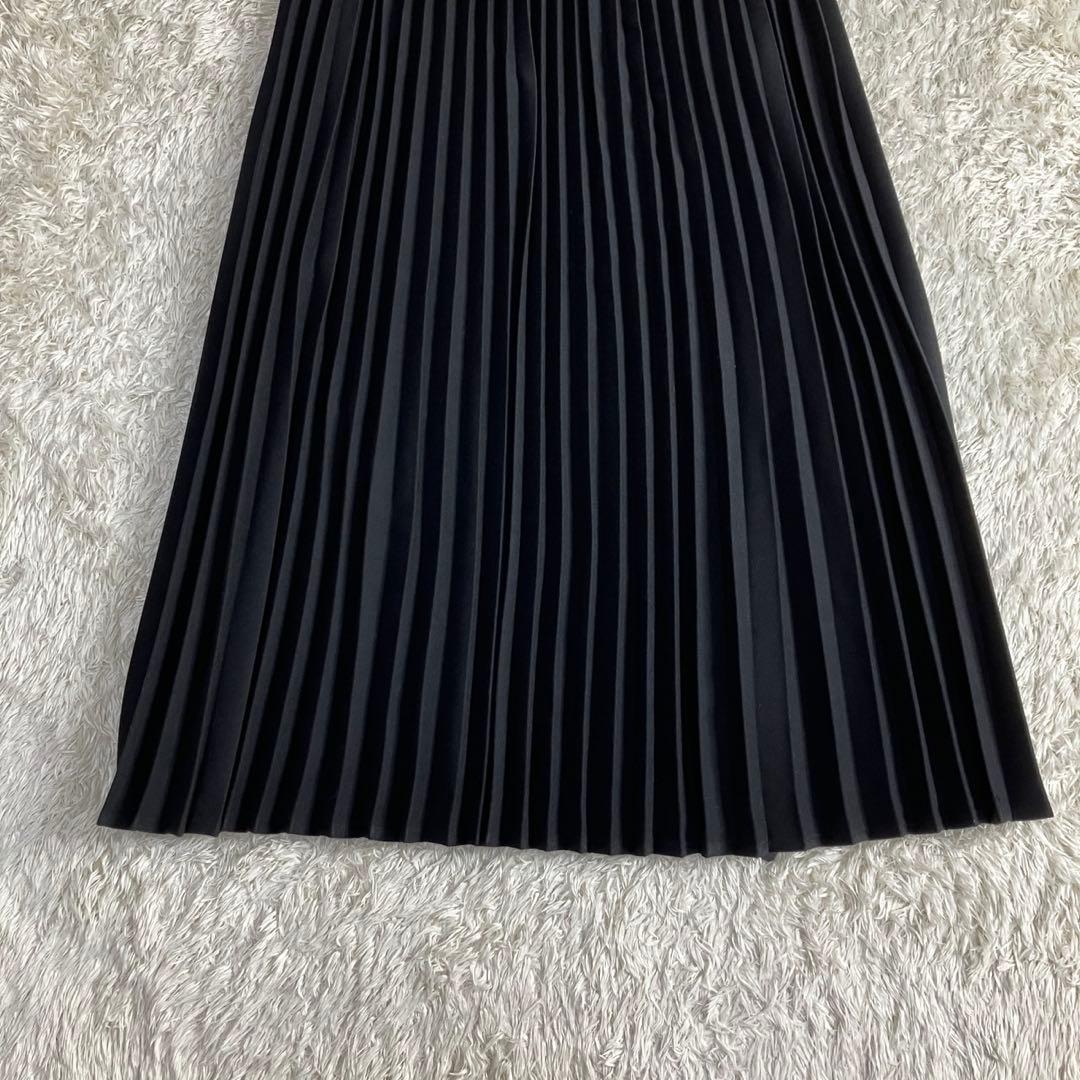 美品✨人気　リズレー ZIPプリーツスカート　ロング　ペチコート付き　FREE