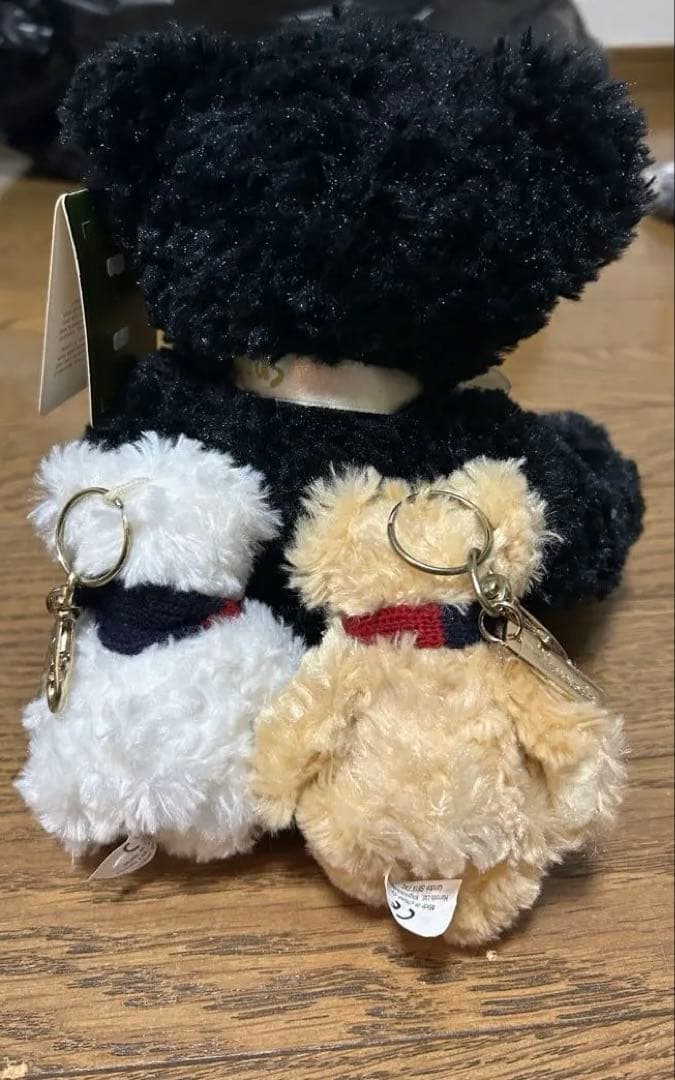 Harrodsテディベアとミニテディベアキーホルダーセット