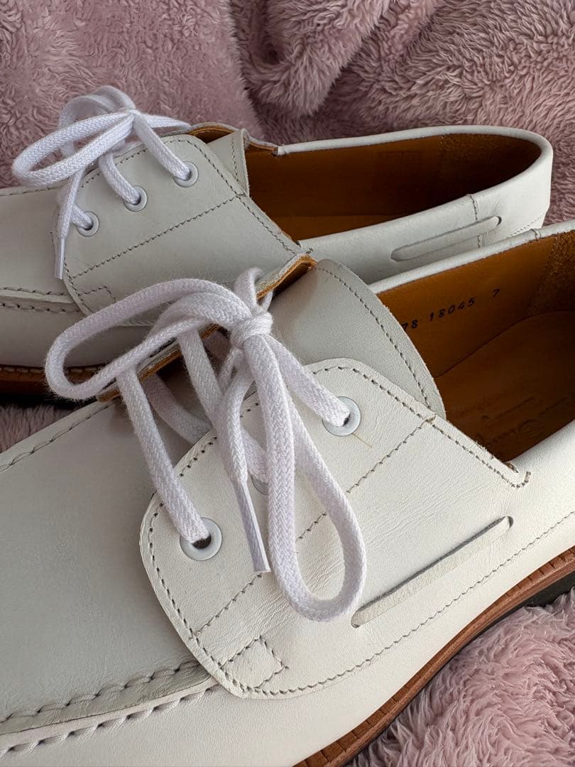 未使用★ジャランスリウァヤ サイズ7 BOAT SHOES 白 26㎝