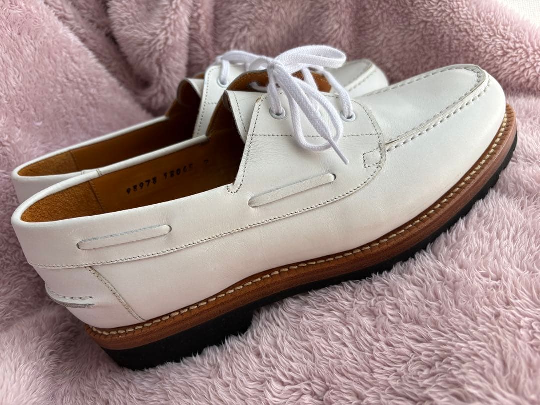 未使用★ジャランスリウァヤ サイズ7 BOAT SHOES 白 26㎝