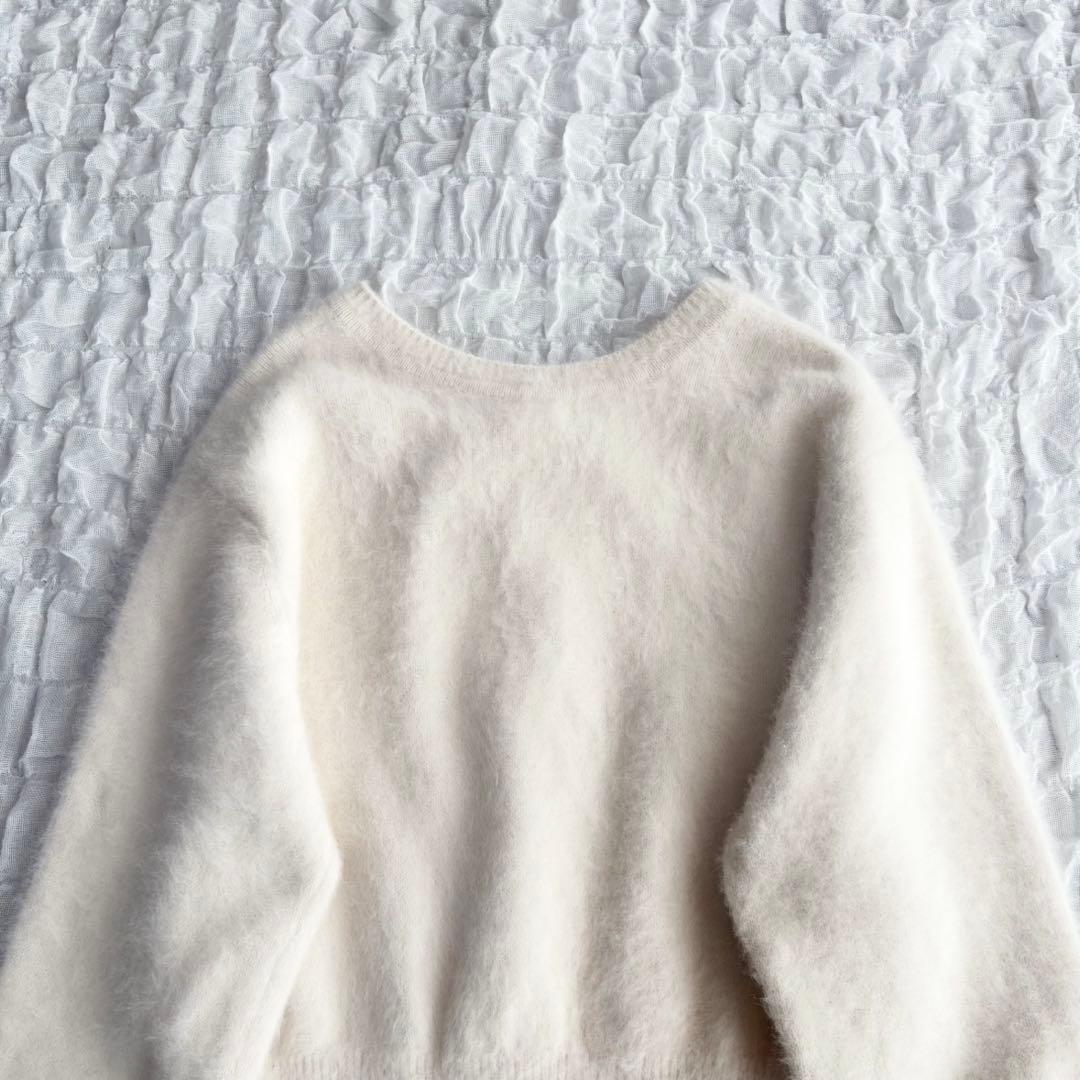 【美品 イウエンマトフ イレギュラークルーネック カーディガン フォックスファー