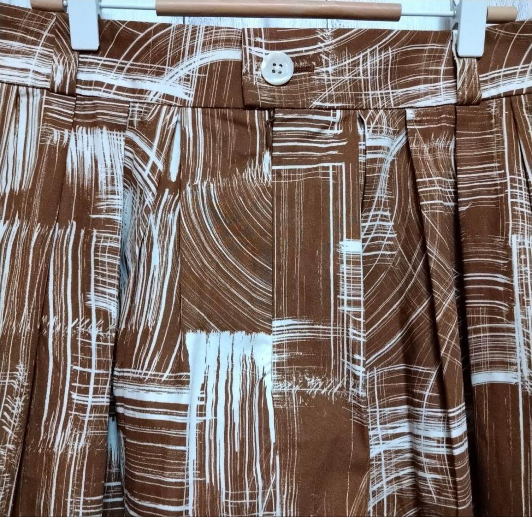 マーガレットハウエル 20SS PAINT PRINT COTTON スカートⅢ