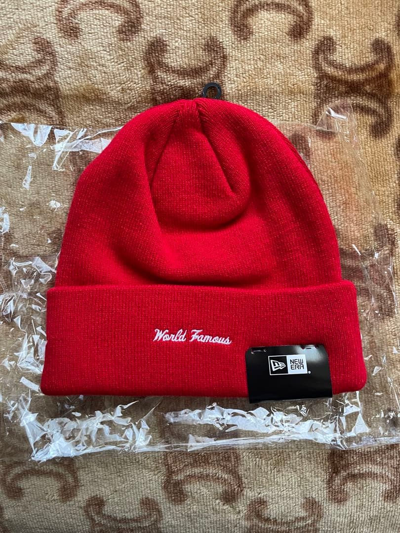 Supreme Box logoニット帽 赤色　シュプリーム　ボックスロゴ