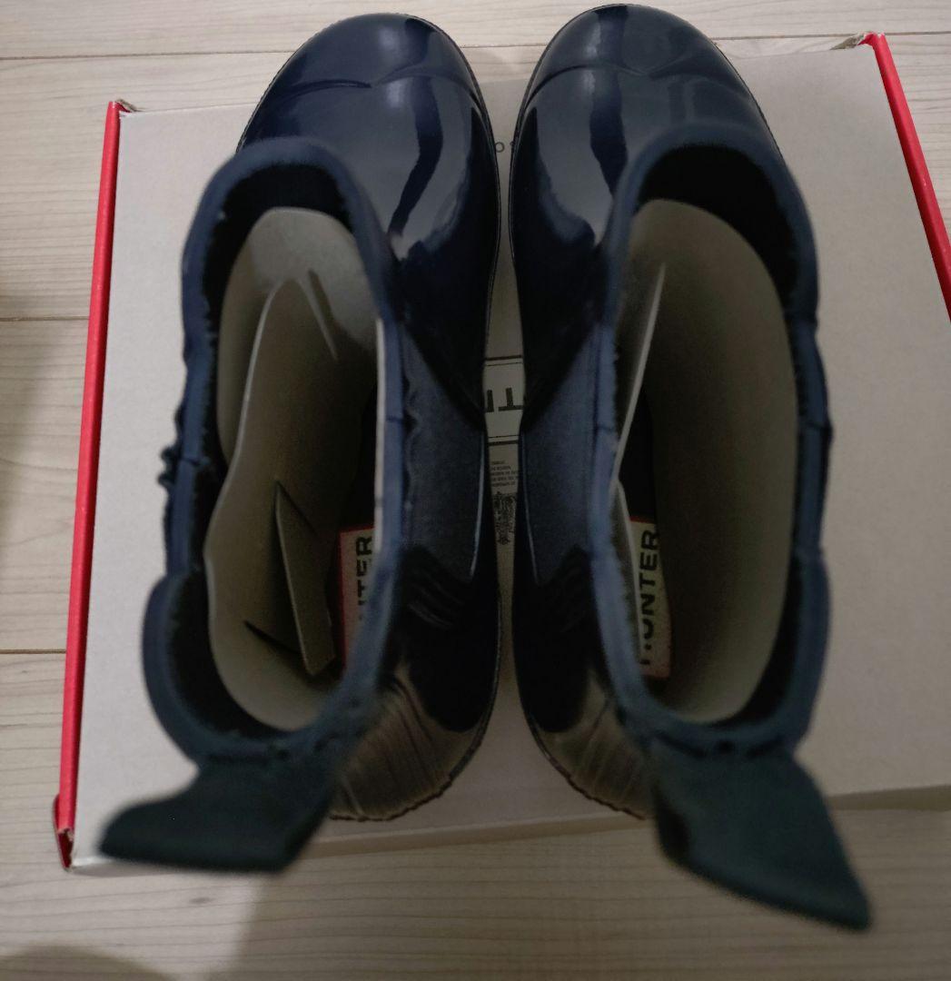 超美品☆HUNTER ネイビーショートレインブーツUK5 24cm 長靴