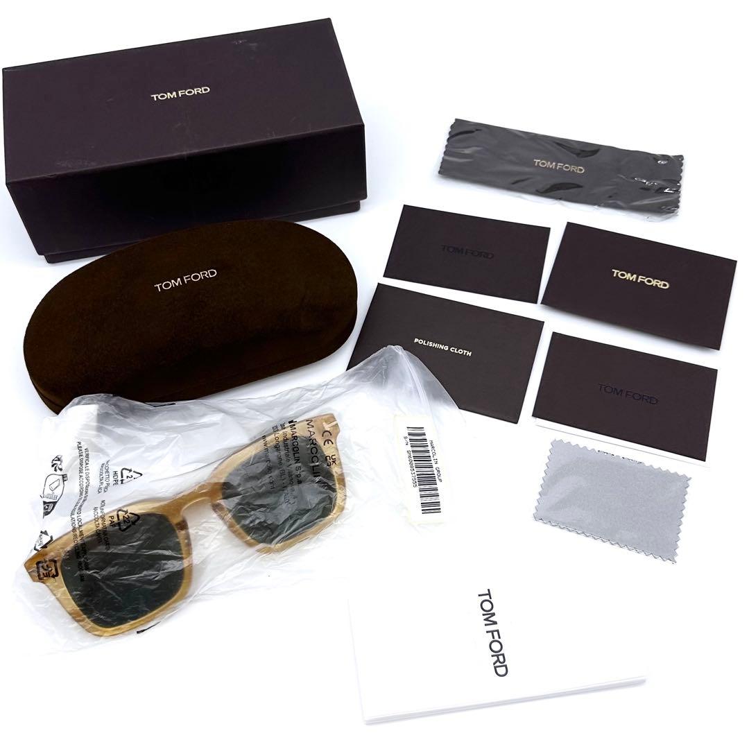 未使用✨TOM FORD サングラス FT751-F スクエア クリアイエロー