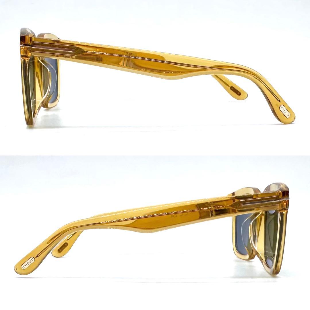 未使用✨TOM FORD サングラス FT751-F スクエア クリアイエロー