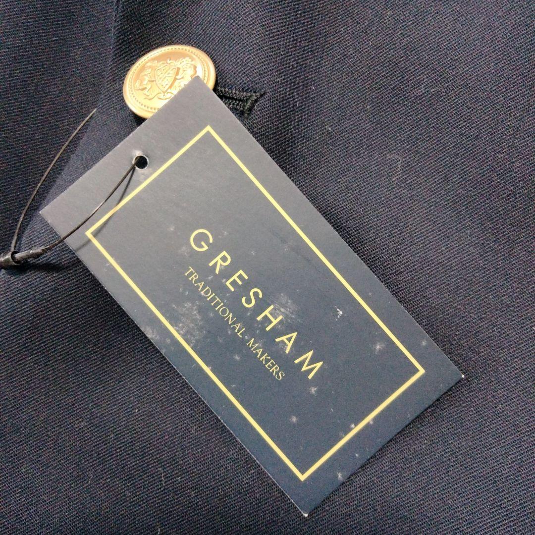 【未使用品】GRESHAM ネイビーブレザー スーパー100's　Ｅ8