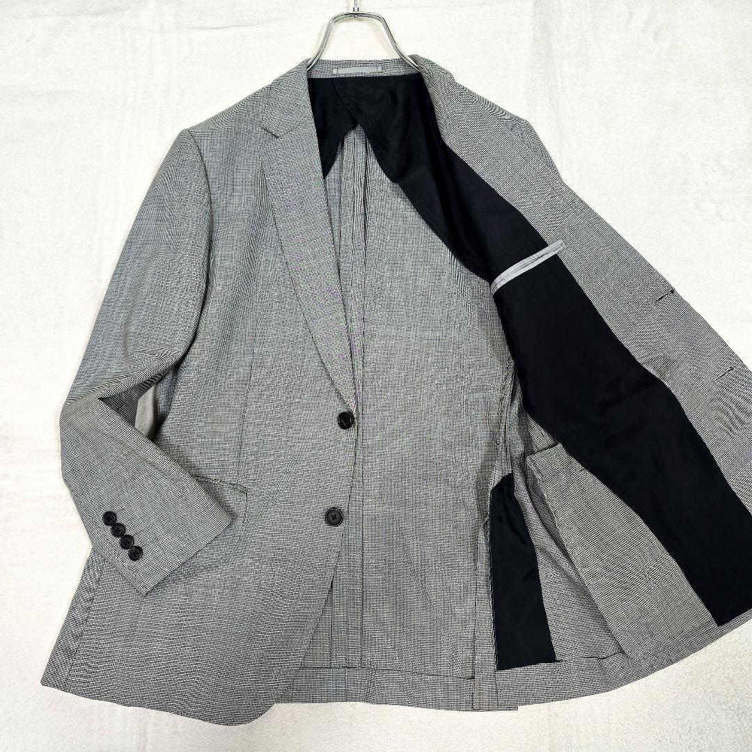 極美品 ポールスミス テーラードジャケット 千鳥格子 ブレザー グレー M