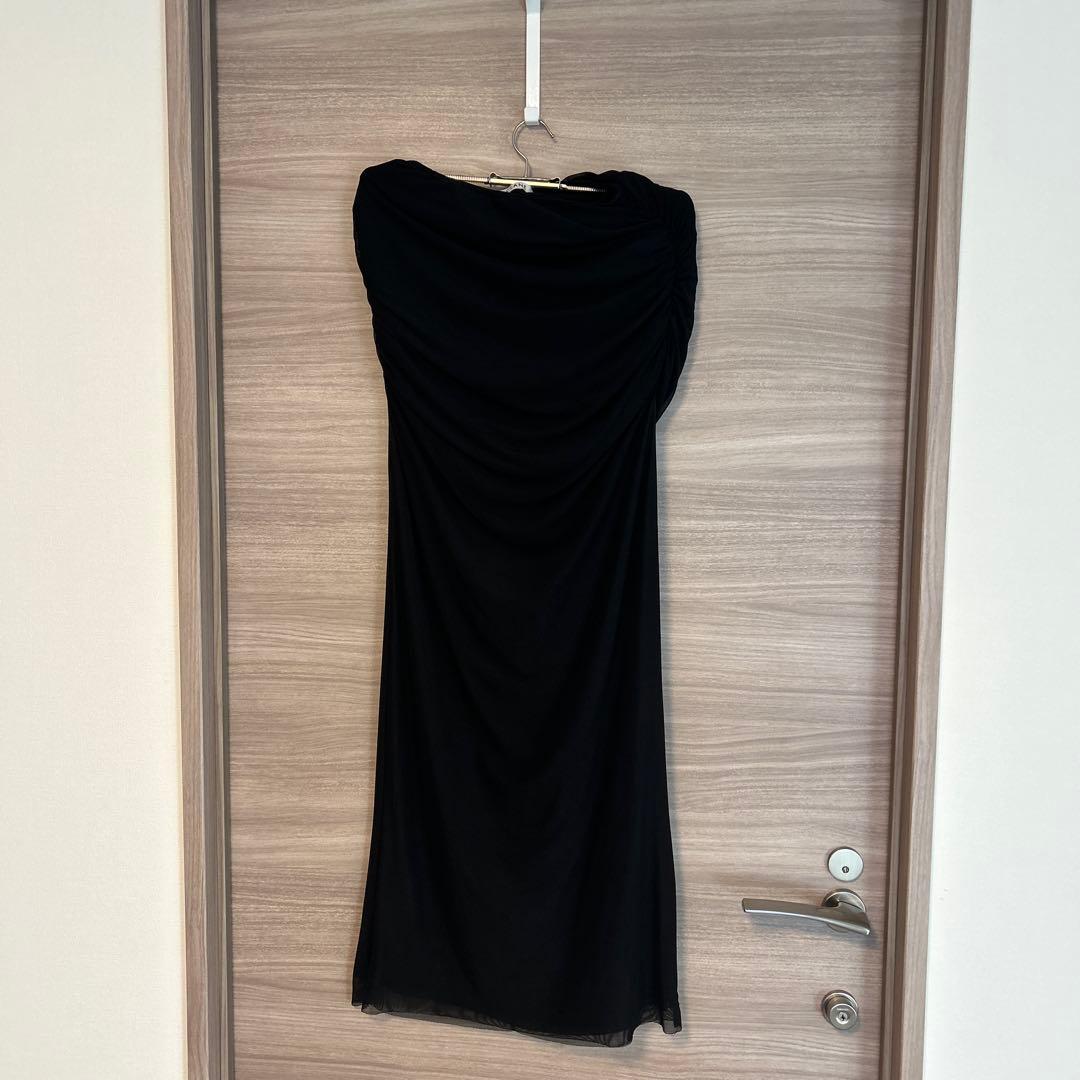 CLANE 26SS 2WAY TULLE GATHERED SKIRTブラック