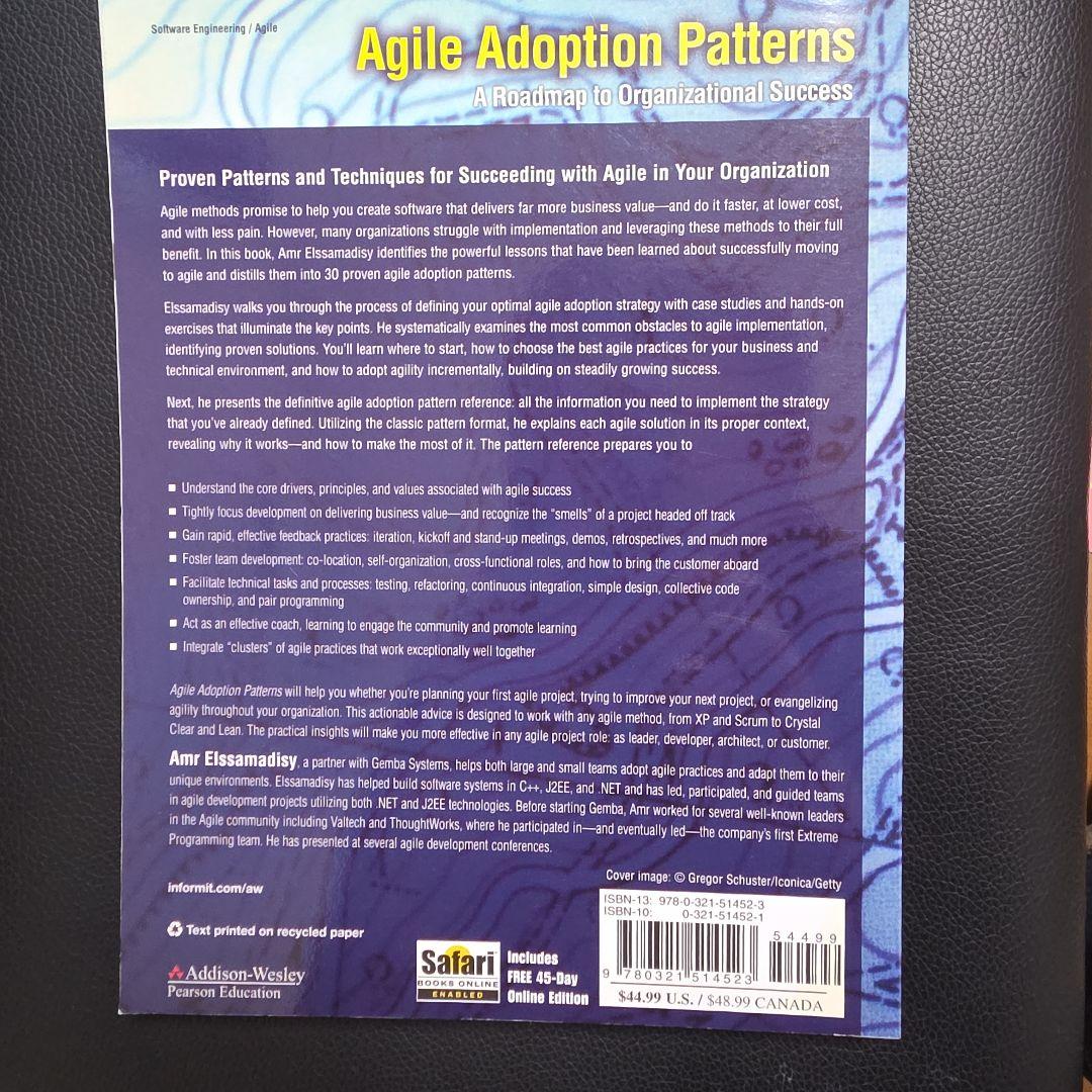 洋書 Agile Adoption Patterns by Amr Elsammadi