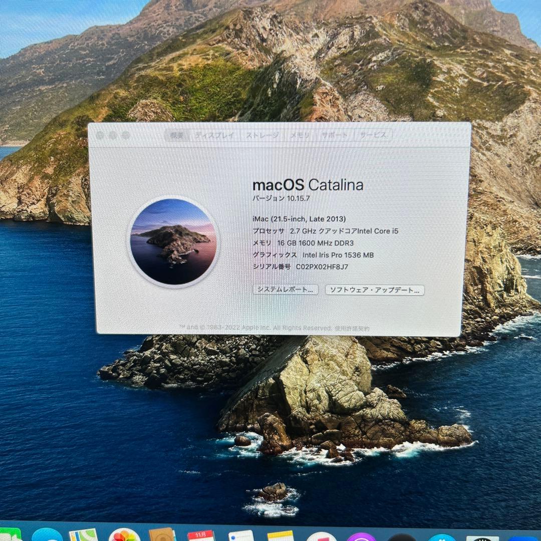 【SSD換装・内部クリーニング済】iMac 21.5inch Late 2013