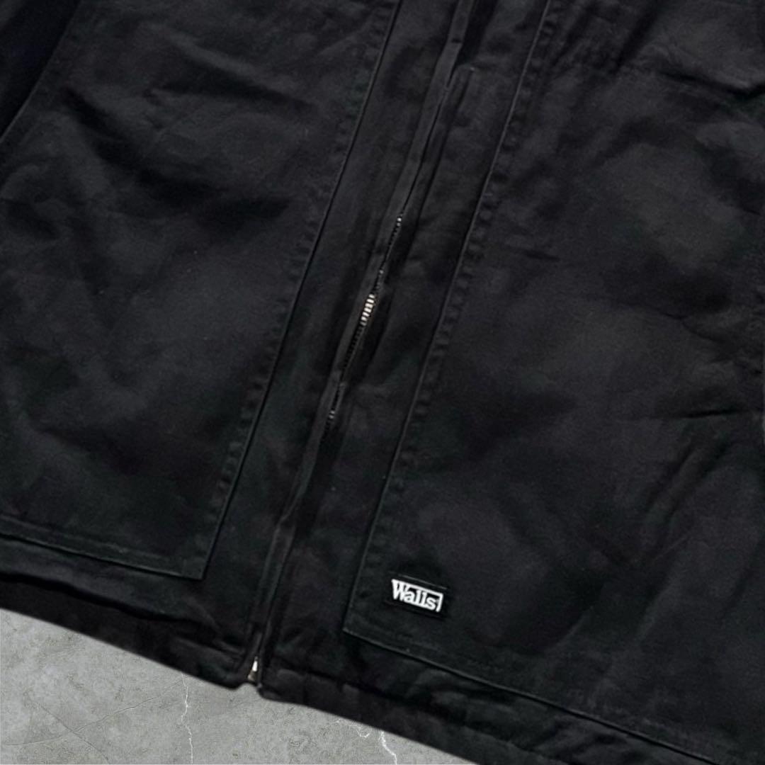 ひろし Wallsダックジャケット黒ワーク2XRビッグサイズ