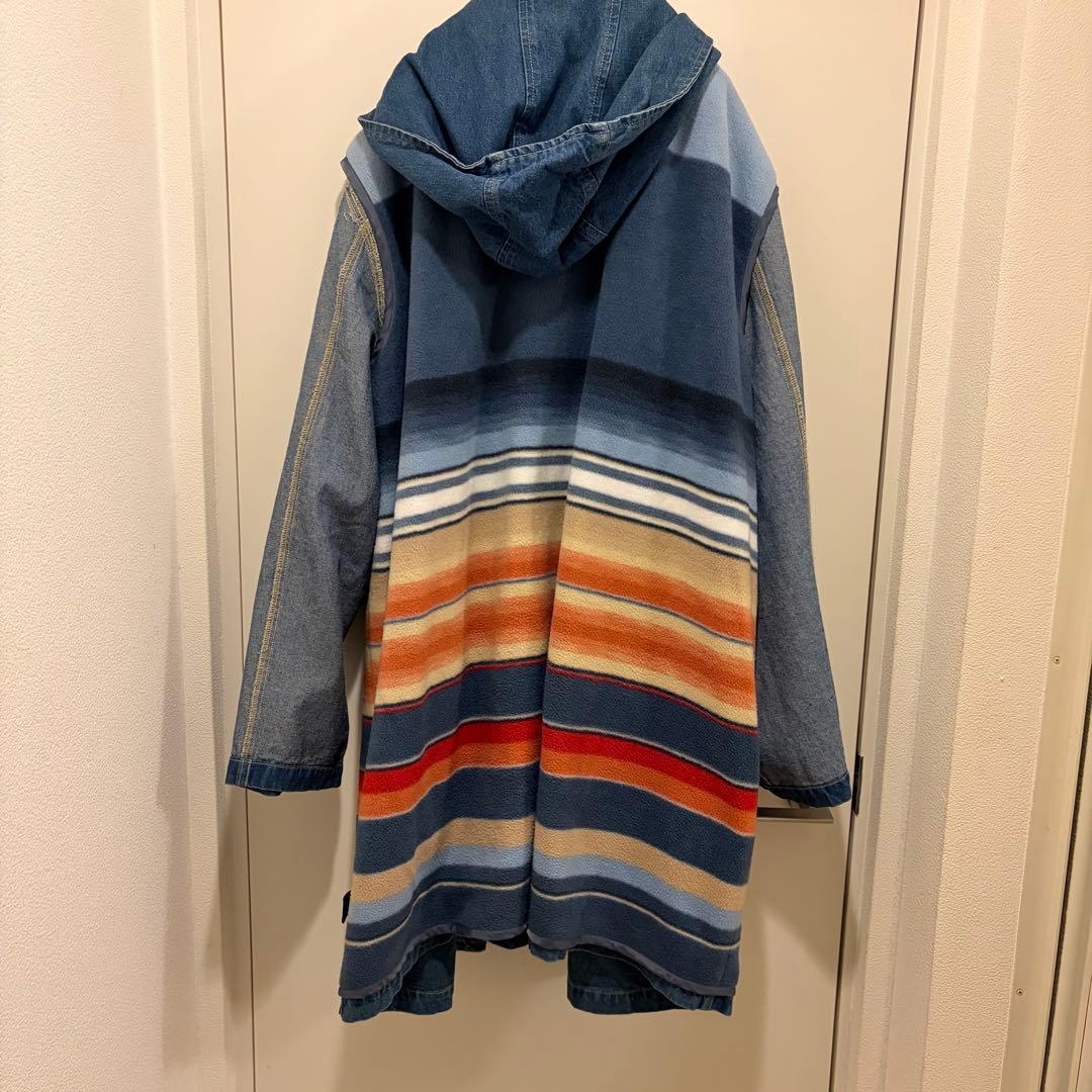 90s DENIM&coライナー付き デニム ダッフルコート 3XLサイズ