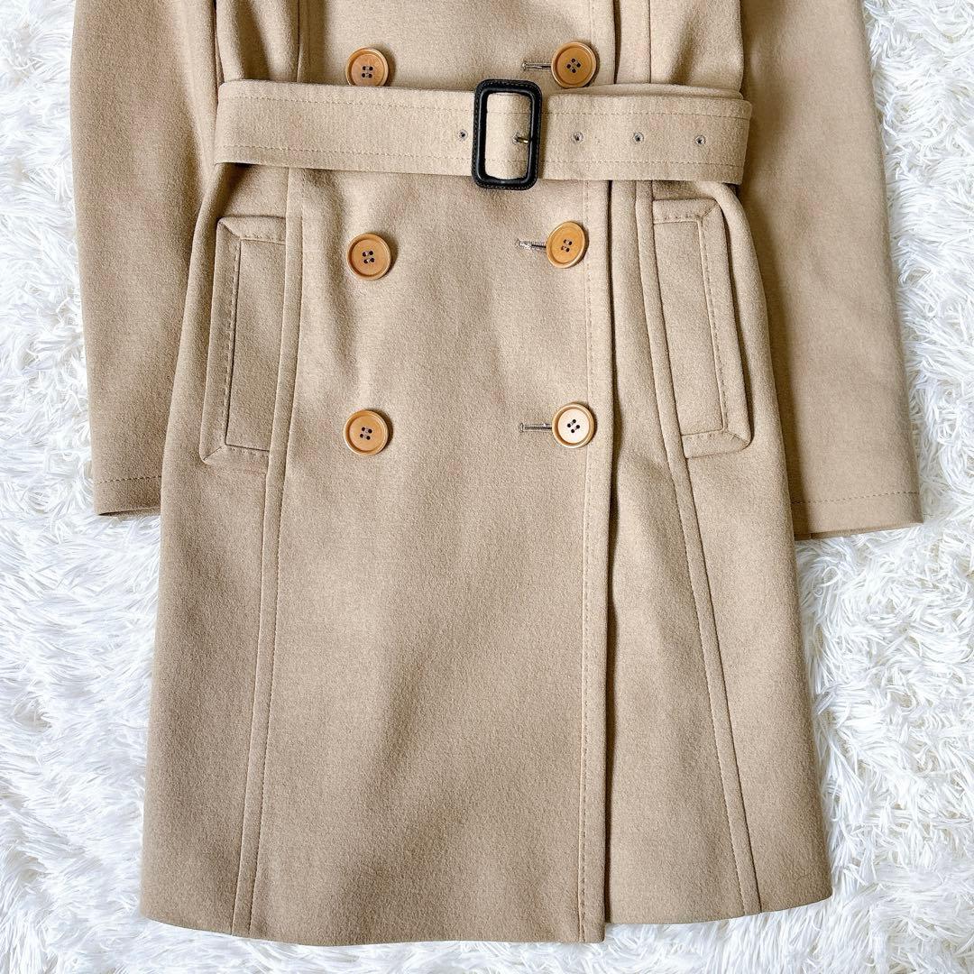 ポールスミスブラック✨カシミヤ混✨ダブルブレストコート✨マルチカラー✨牛革✨羊毛