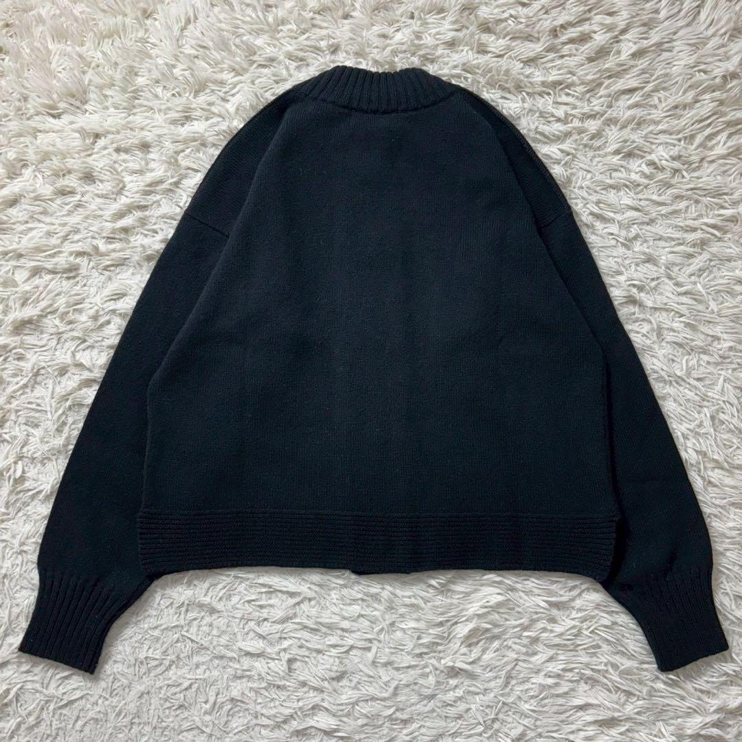 【美品】24AW マーガレットハウエル カシミヤ クルーネックカーディガン 黒
