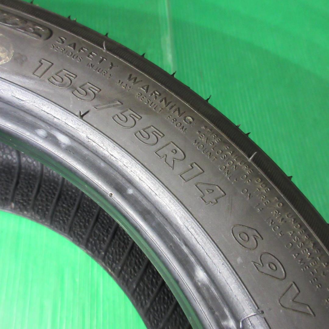 ライフ 155/55R14 バリ山夏タイヤ オッティ ワゴンR MRワゴン