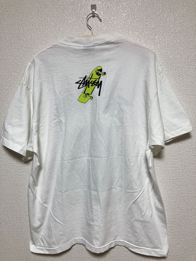USA製 STUSSY ステューシー TOYODA トヨダ君 Tシャツ 白 XL