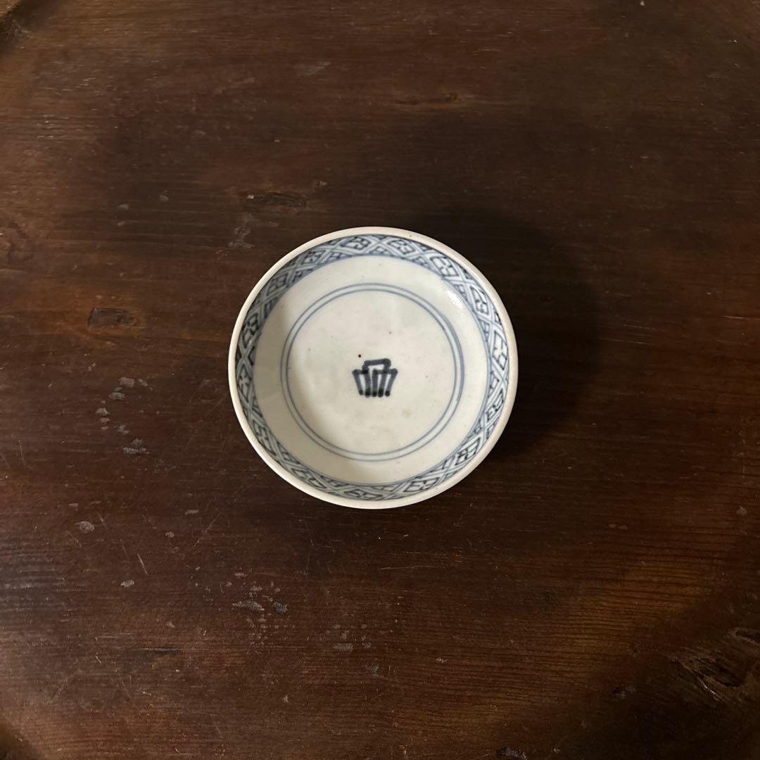 古伊万里　染付雪輪紋の図　蓋茶碗　④検:柳宗悦　民藝　青山二郎　白洲正子　李朝