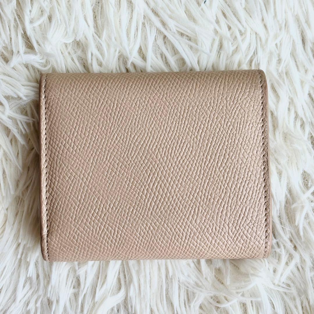 CELINE セリーヌ 三つ折り財布 スモール トリフォールド レザー ベージュ