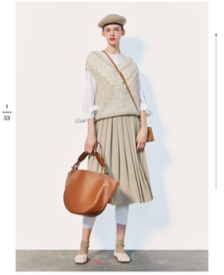 ドゥロワー　ラメニットプリーツスカート