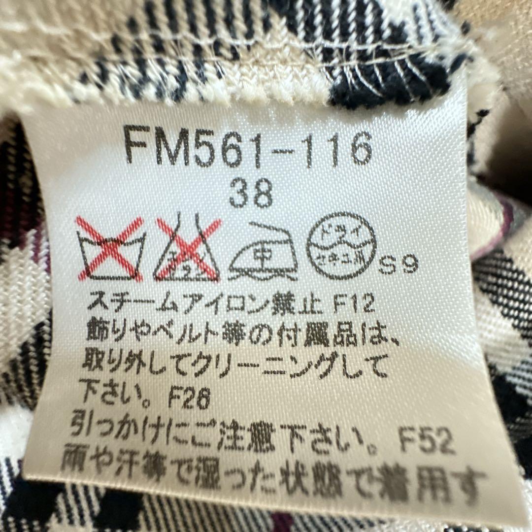 BURBERRY BLUE LABEL 7分袖ワンピース ノバチェック ベルト付