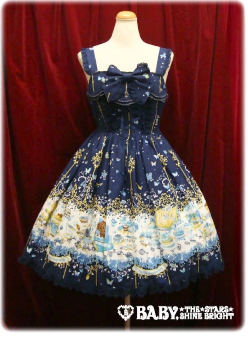BABY Clockwork tea party柄　JSK