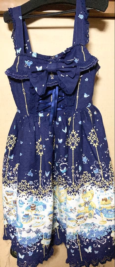 BABY Clockwork tea party柄　JSK