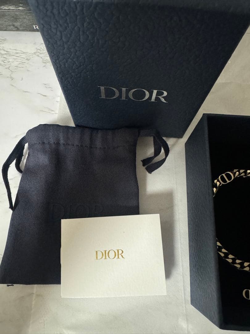 Dior シルバー チェーンブレスレット　美品　付属品箱付き